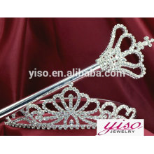 Ornamento de cabelo moda personalizada princesa tiara e conjunto de varinha